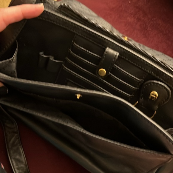 Etienne Aigner Black Leather Crossbody Bag - Picture 6 of 8